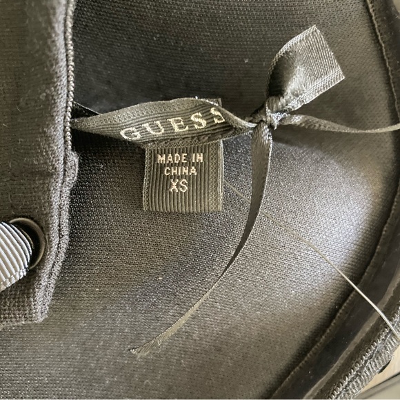 Guess Strapless Corset with Black & Silver Rhinestones & Sequins, Extra Small XS - Picture 4 of 5